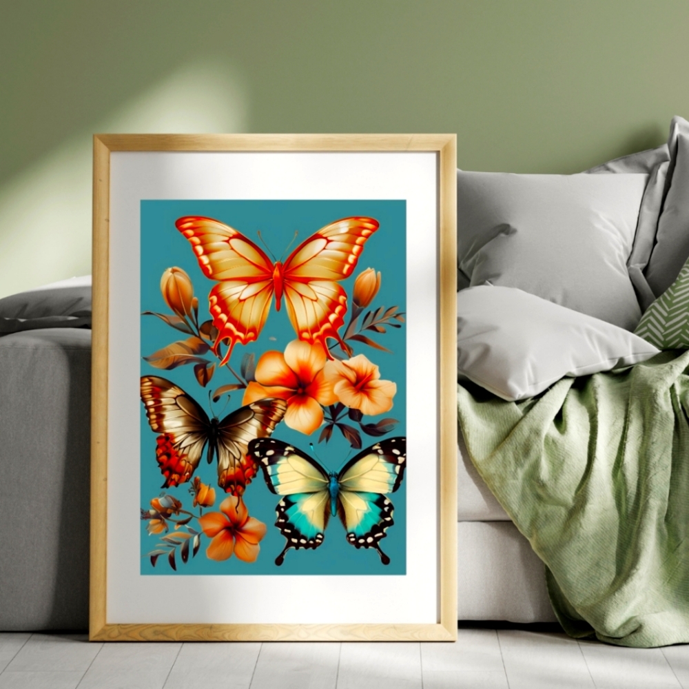 Vibrant Butterfly Wall Art Decor